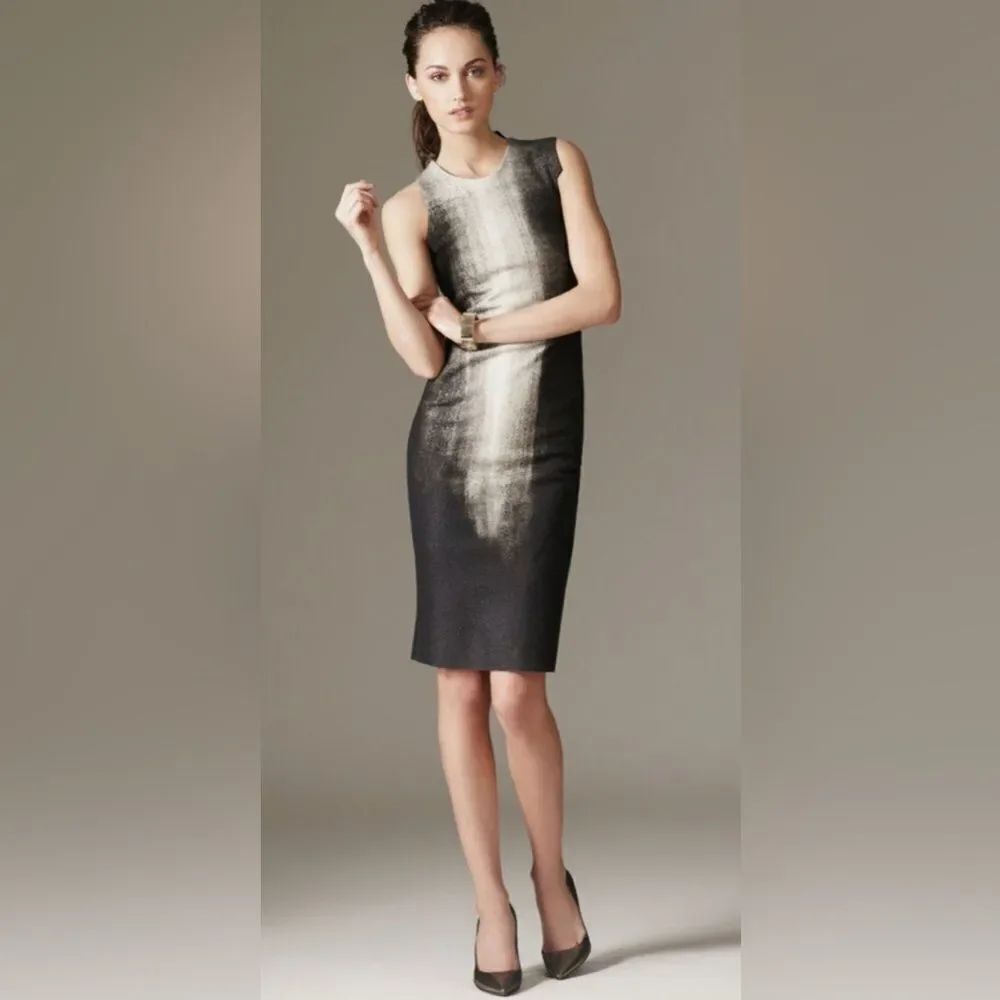 COPY - HELMUT LANG WOOL ABYSS PRINT SLEEVELESS DRESS SIZE 6